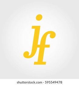 initial lowercase j and f yellow logo