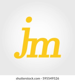 initial lowercase j and m yellow logo