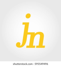 initial lowercase j and n yellow logo