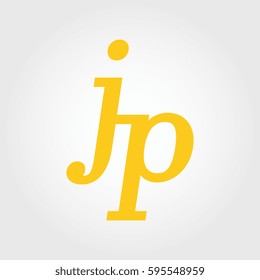 initial lowercase j and p yellow logo
