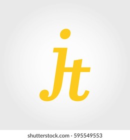 initial lowercase j and t yellow logo