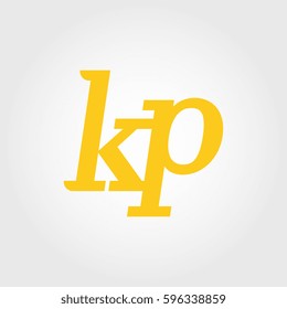 initial lowercase k and p yellow logo