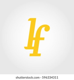 initial lowercase l and f yellow logo