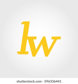 initial lowercase l and w yellow logo