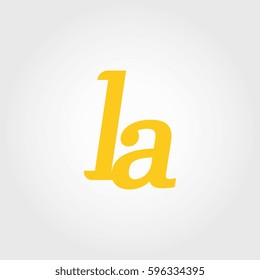 initial lowercase la yellow logo