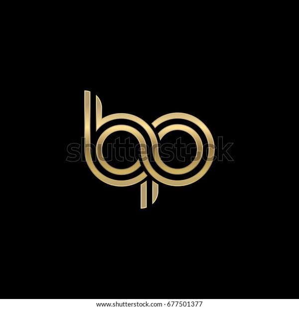 Initial Lowercase Letter Bp Linked Outline Stock Vector (Royalty Free ...