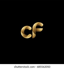 Initial Lowercase Letter Cf Curve Rounded Stock Vector (Royalty Free ...