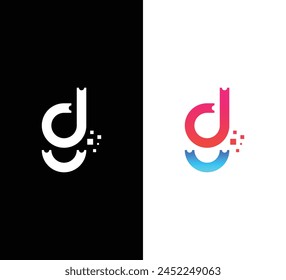 Initial lowercase letter dg logo design vector template. gd logo idea. Colorful gradient letter logo