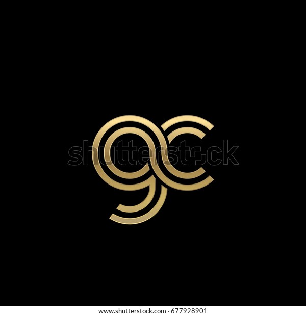 Initial Lowercase Letter Gc Linked Outline Stock Vector (Royalty Free ...