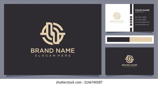Initial lowercase letter logo qb, bq, b inside q, monogram rounded shape