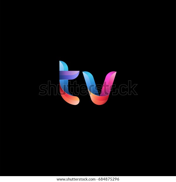 Initial Lowercase Letter Tv Curve Rounded Stock Vector (Royalty Free ...