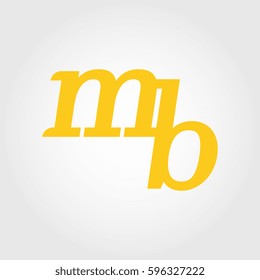 initial lowercase m and b yellow logo