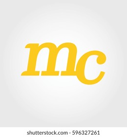 initial lowercase m and c yellow logo