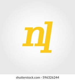 initial lowercase n and l yellow logo
