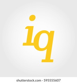 initial lowercase i and q yellow logo