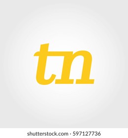 initial lowercase t and n yellow logo