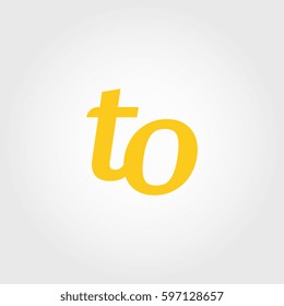 initial lowercase t and o yellow logo
