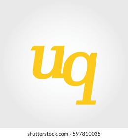 initial lowercase u and q yellow logo