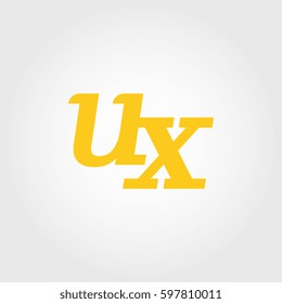 initial lowercase u and x yellow logo