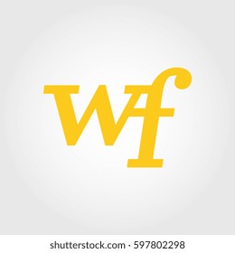 initial lowercase w and f yellow logo