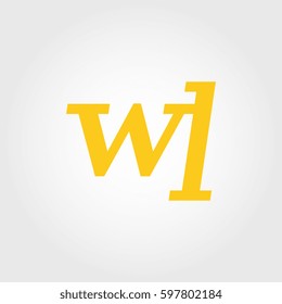 initial lowercase w and l yellow logo