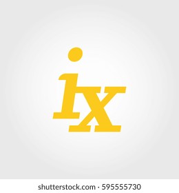 initial lowercase i and x yellow logo