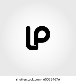 initial lp black business logo