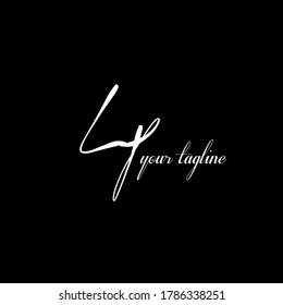vector de plantilla de logotipo de escritura a mano Lp inicial