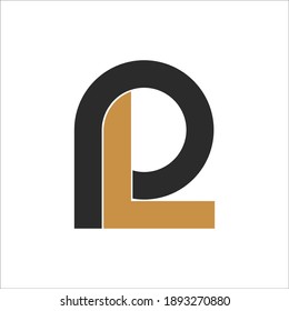 Initial lp letter logo vector template design. Linked letter pl logo design. Simple lp vector template.