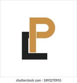 Initial lp letter logo vector template design. Creative abstract letter pl logo design. Linked letter pl logo design.