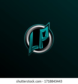 Initial LP logo design, Initial LP logo design with Circle style, Logo for game, esport, community or business.