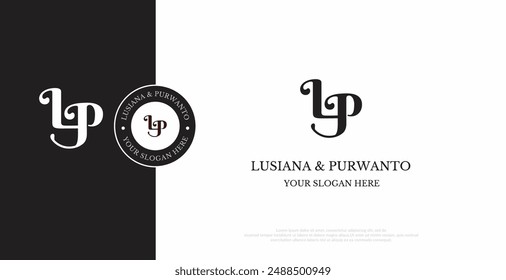 Initial LP Logo Design Vector 