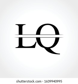 Initial LQ letter Logo Design vector Template. Abstract Black Letter LQ logo Design
