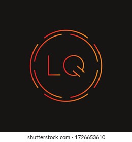Plantilla vectorial de diseño de logotipo de letra LQ inicial. Diseño del logotipo de carta abstracta de la Q