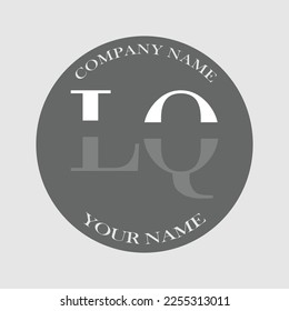 Initial LQ letter logo typography elegant modern illustration monogram creative