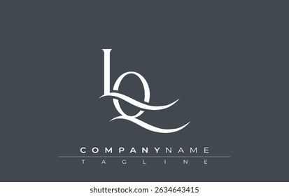 Initial LQ Logo Design Vector. Elegant Monogram Logo Design with Decorative Elements and Typography