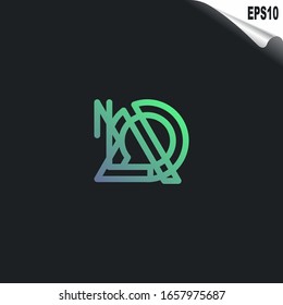 Initial LQ Logo monogram design template. Simple elegant shape style modern logo.
