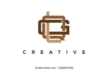 initial LQG, GQL letters Monogram Logo. Creative Modern LQG, GQL Letters icon vector Illustration.