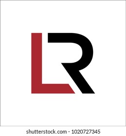 initial LR logo vector design