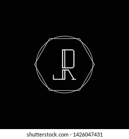 Initial LR RL L letter logo design in black background