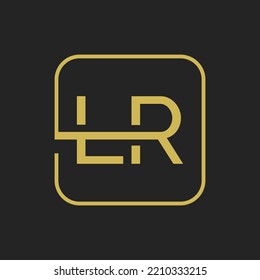 Initial LR or RL and L or R Letter. Initial Logo LR Design Template Vector Illustration.