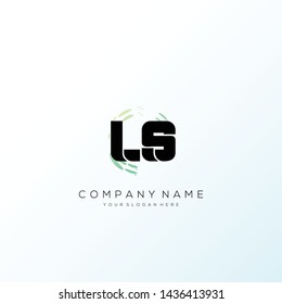 Initial LS abstract logo design vector.
