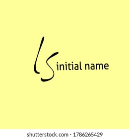 Initial Ls handwriting logo template vector