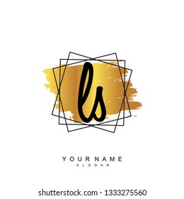 Initial LS handwriting logo vector