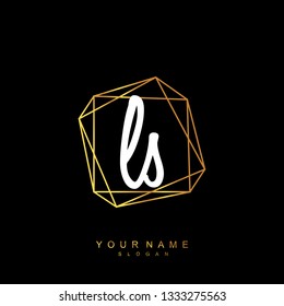 Initial LS handwriting logo vector