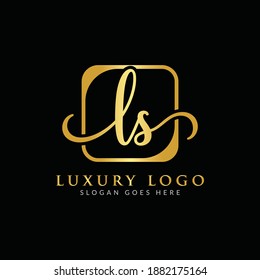 Initial LS letter Logo Design vector Template. Luxury Letter LS logo Design