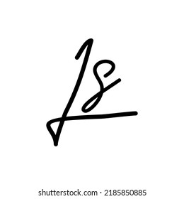 initial LS logo design vector