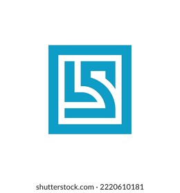 Initial LS or SL letter logo design template vector
