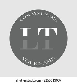 Initial LT letter logo typography elegant modern illustration monogram creative
