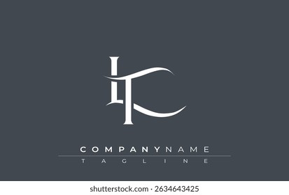 Vetor de design de logotipo LT inicial. Elegante Monograma Logo Design com elementos decorativos e tipografia
